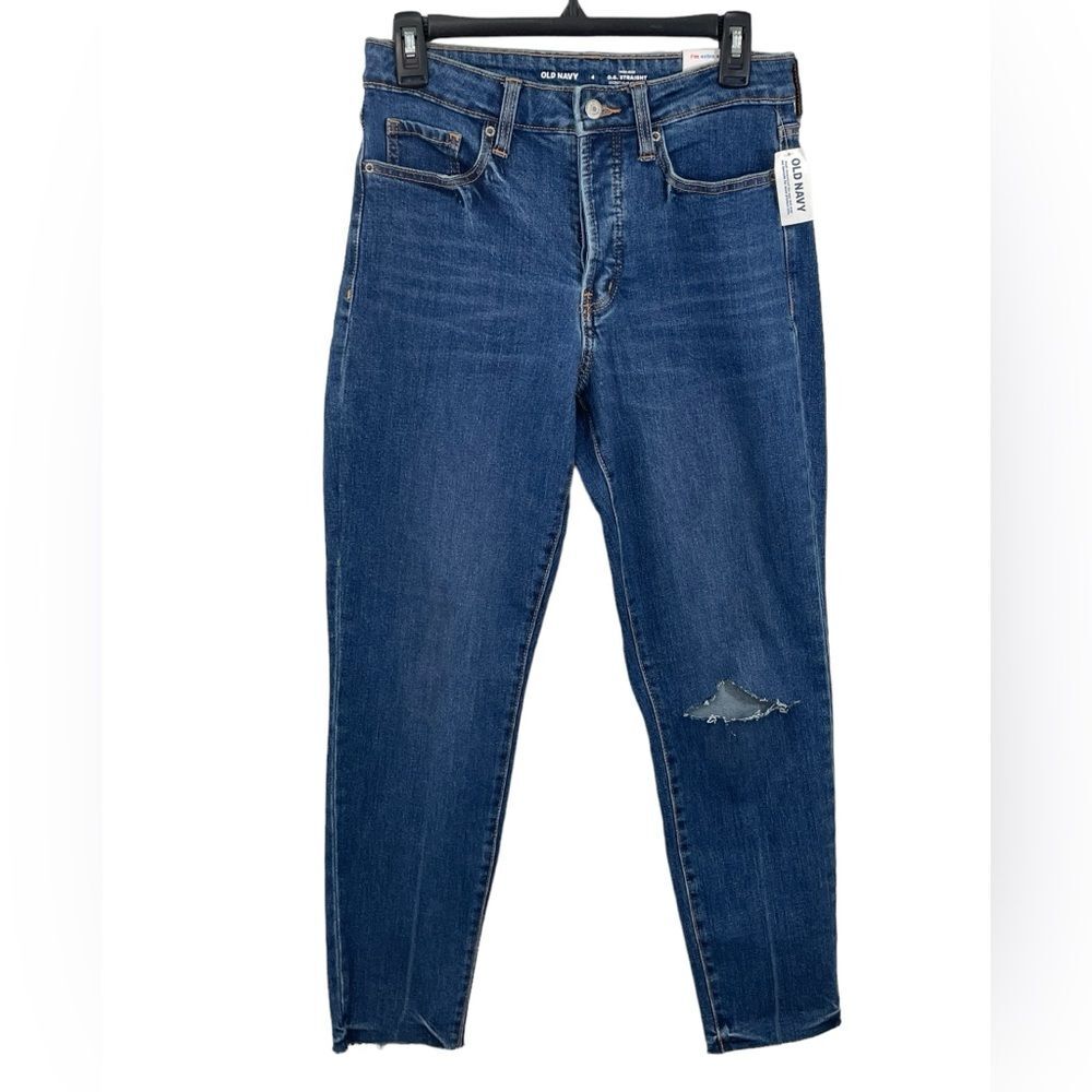NWT Old Navy O.G. Straight High Rise Ankle Jeans Size 4 Denim‎ Button Fly